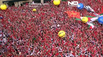 Covid sonrası ilk San Fermin boğa koşusu festivali