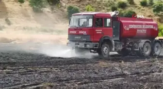 Tunceli'de 15 dönüm ekili alan yangında kül oldu