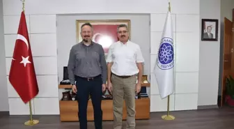 AK Parti Milletvekili Mestan Özcan, NKÜ Rektörü Prof. Dr. Mümin Şahin'i ziyaret etti