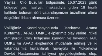 Hakkari'de buzul altında kalan 4 kişiden 2'si kurtarıldı