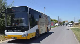 Karaman'da Belediye Otobüsüyle Çarpışan Bisikletli Çocuk Ağır Yaralandı