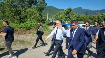 İçişleri Bakanı Ali Yerlikaya, Karabük'te sel afeti incelemelerinde bulundu