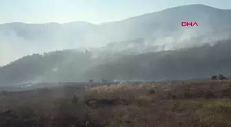 Çanakkale'de 3. gününde devam eden yangına müdahale sürüyor