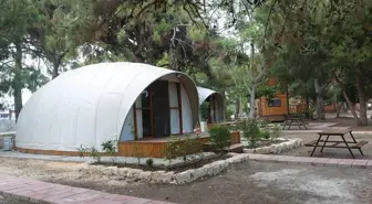 Erdemli'deki Tabiat Parkı'nda Glamping ve Bungalovlar Hizmete Açıldı