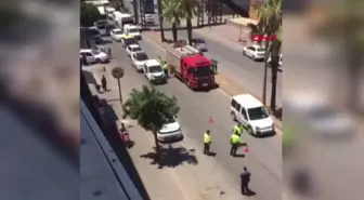 Adana'da Yaya Kaza Anı Güvenlik Kamerasına Yansıdı