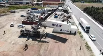 AFAD Silivri'de Konteyner Depolamaya Başladı