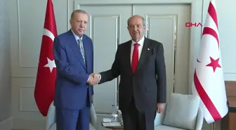 Cumhurbaşkanı Erdoğan, KKTC Cumhurbaşkanı Tatar ile görüştü