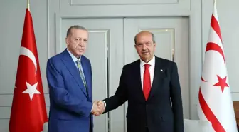 Erdoğan, KKTC Cumhurbaşkanı Tatar ile görüştü