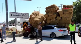 Bucak'ta Otomobil ile Traktör Çarpıştı: 2 Yaralı