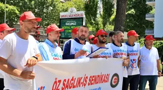 Öz Sağlık-İş Sendikası Samsun Şubesi Geriye Dönük Alacaklar İçin Basın Açıklaması Yaptı