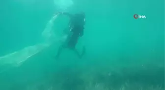 Bodrum'da Hayalet Ağ Temizliği Yapıldı