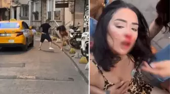 Taksi Şoförü Yabancı Uyruklu Kadını Sokak Ortasında Darp Etti