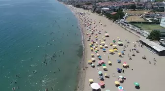 Tekirdağ'da Sıcak Hava Sahilleri Doldurdu