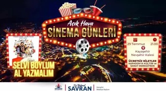 Nevşehir'de Açık Hava Sinema Günleri Devam Ediyor