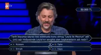 (Tarih boyunca sayısız kez edebiyata konu olmuş 'Leyla...) Kim Milyoner Olmak İster 25 Temmuz Sorusu Cevabı Nedir? 50 Bin TL'lik soru ve cevabı ne?