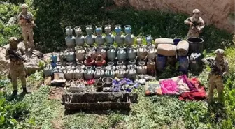Van'da PKK'ya ait sığınakta amonyum nitrat ele geçirildi