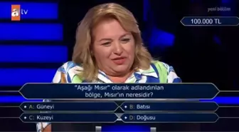 ('Aşağı Mısır' olarak adlandırılan bölge, Mısır'ın neresi..) Kim Milyoner Olmak İster 27 Temmuz Sorusu Cevabı Nedir? 100 Bin TL'lik soru ve cevabı ne?