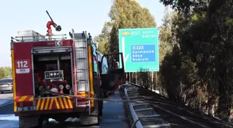 Aydın'ın Germencik ilçesinde zeytinlik alanda çıkan yangın kontrol altına alındı