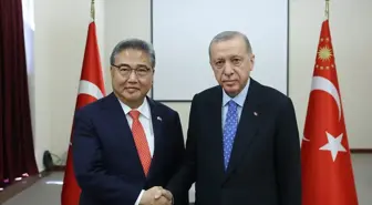 Cumhurbaşkanı Recep Tayyip Erdoğan, Güney Kore Dışişleri Bakanı Park Jin'i kabul etti