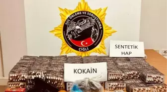 Çiğli'de Uyuşturucu Operasyonu: Binlerce Hap ve Gramlarca Kokain Ele Geçirildi