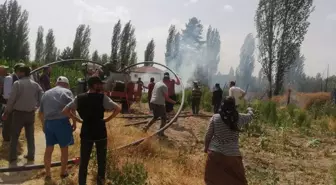 Sandıklı'da 9 alanda çıkan yangında tarım arazileri zarar gördü