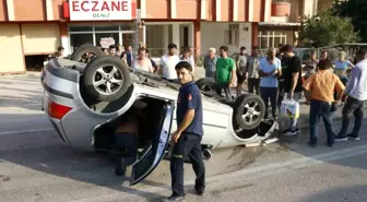 AFAD çalışanı kontrolden çıkan otomobiliyle takla attı