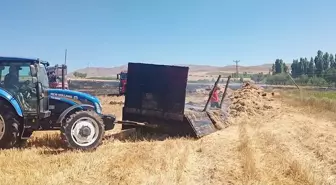 Sivas'ın Gemerek ilçesinde tarlada çıkan yangın 25 dönüm buğday ekili alanda zarara neden oldu