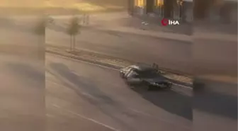 Yayaya çarpan sürücü kaçtı, o anlar kamerada
