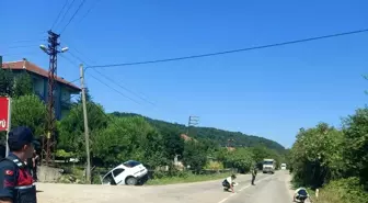 Zonguldak'ta Otomobil Kanala Uçtu