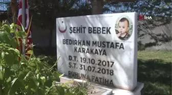 Şehit bebek Bedirhan ve annesi mezarı başında anıldı