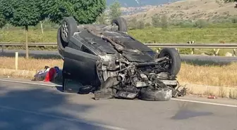 Amasya'da otomobil takla attı, sürücü yaralandı