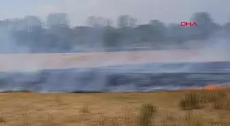 Edirne'de Yangına İtfaiye Ekiplerine Yardım Eden İnşaat İşçisi