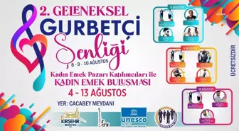 Kırşehir'de Kadın Emek Pazarı ve Gurbetçi Şenliği Başlıyor