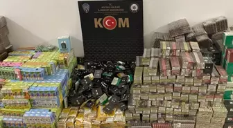 Kocaeli'de durdurulan araçta çok sayıda gümrük kaçağı ürün ele geçirildi