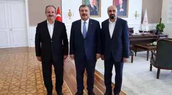 Sağlık-Sen Genel Başkanı Fahrettin Koca'yı ziyaret etti