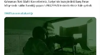 MSB: Barış Pınarı Harekatı bölgesinde 5 PKK/YPG'li terörist etkisiz hale getirildi