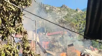 Artvin'de çıkan yangında 5 ev kullanılamaz hale geldi