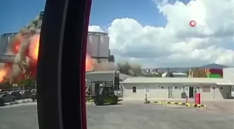 Derince Limanı'ndaki patlama kamerada