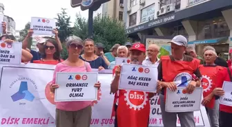 DİSK Emekli-Sen Samsun Şubesi, Akbelen Ormanı'ndaki ağaç kıyımını protesto etti
