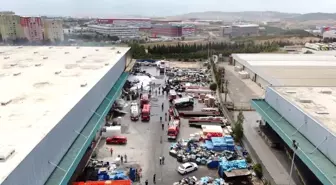 Çayırova'da Migros Market'e ait depoda yangın çıktı
