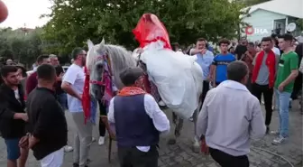 Sahibiyle karşılıklı harmandalı oynayan at şaşkınlığa neden oldu