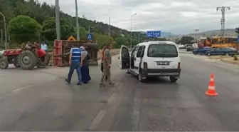 Amasya'da hafif ticari araç ile traktör çarpıştı: 5 yaralı