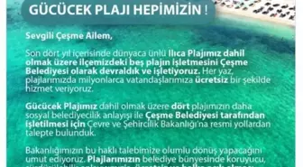 Çeşme Belediyesi Gücücek Plajı'nın işletmesini devralmak istiyor