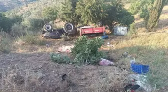 Aydın'da traktör devrildi: Sürücü hayatını kaybetti, eşi ve kızı yaralandı