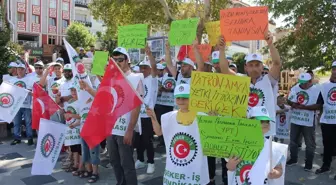 Suluova'da Et İşleme Tesisi İşçileri Sendika Tanınmadığı İçin Eylem Yaptı
