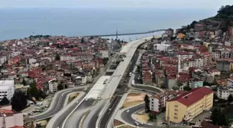 Trabzon'da Kanuni Bulvarı'nın son hali havadan görüntülendi