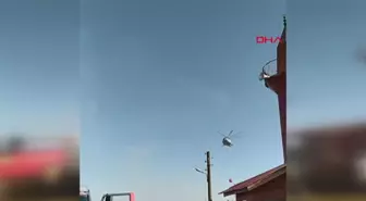 Bolu'da yangın çıktı, helikopter müdahale etti