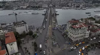 Galata Köprüsü'nde Bakım Çalışmaları Nedeniyle Tek Yönlü Trafik