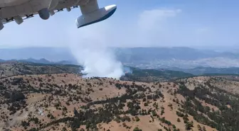 Eskişehir Alpu'da Orman Yangınına Havadan ve Karadan Müdahale Ediliyor