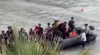 Lastik botları su alınca Kuşadası'na geri dönen düzensiz göçmenler yakalandı